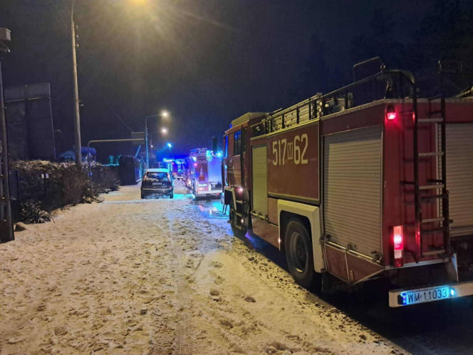 Pożar domu w Mińsku Mazowieckim, strażacy uratowali kota