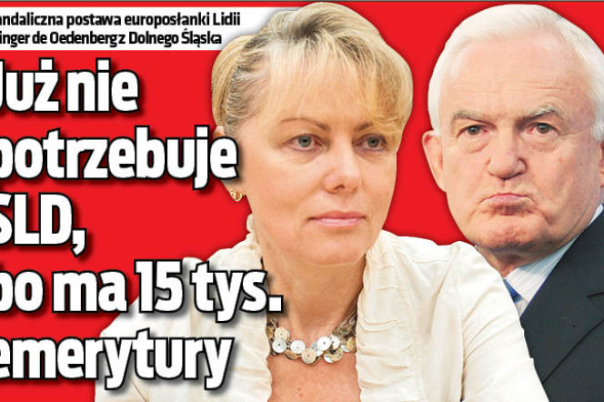 Już nie potrzebuje SLD, bo ma 15 tys. emerytury