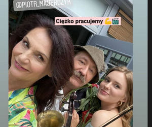 M jak miłość. stryj Jędrzej Gutowski (Piotr Majerczyk), Franka (Dominika Kachlik), Aleksandra (Małgorzata Pieczyńska)