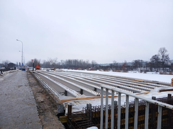 Budowa nowego mostu w Warszawie (styczeń 2026)