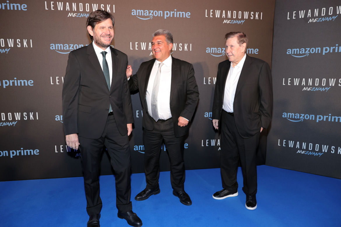 Robert Lewandowski na premierze filmu Nieznany
