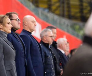 Marta Nawrocka na trybunach