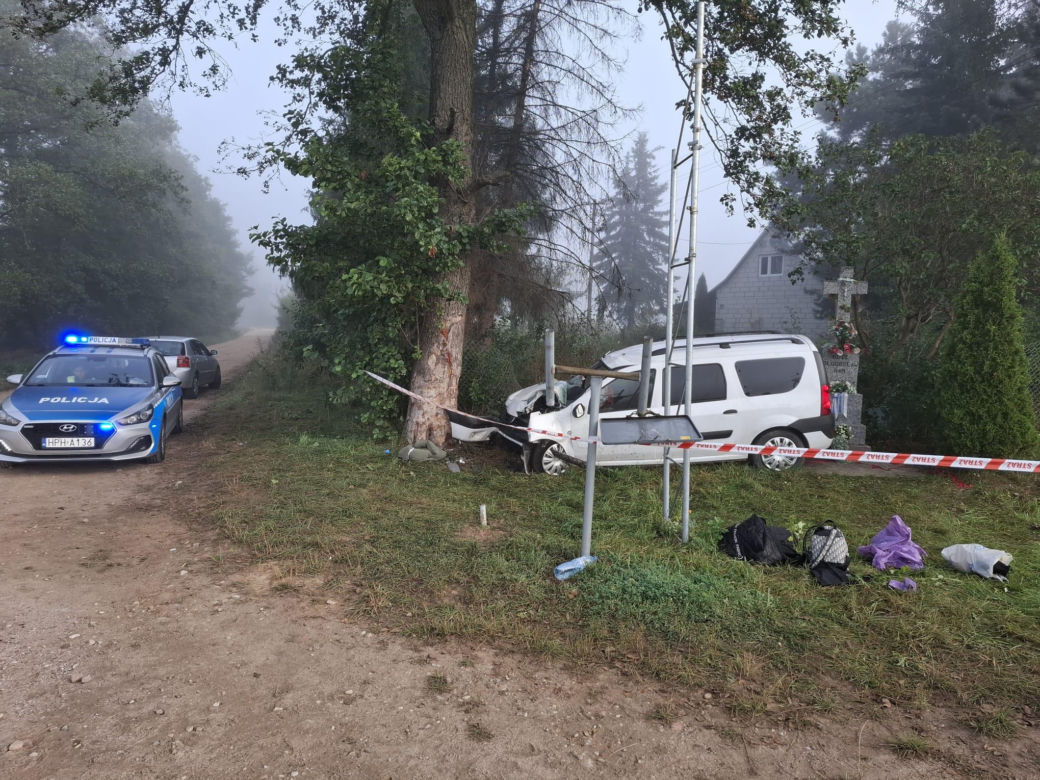 Wypadek pod Węgrowem 04.09.2025