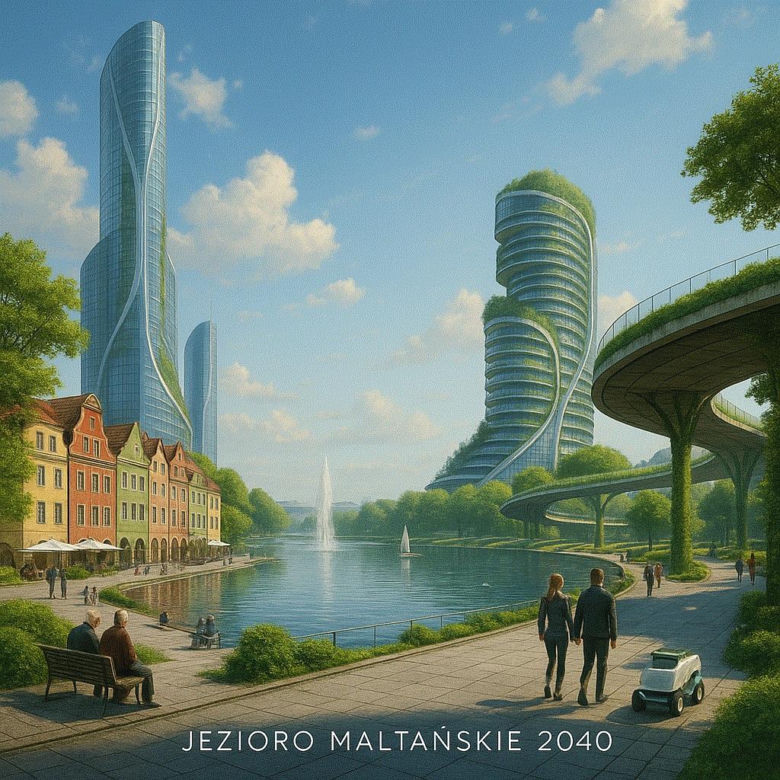 Poznań w 2040 roku według sztucznej inteligencji 