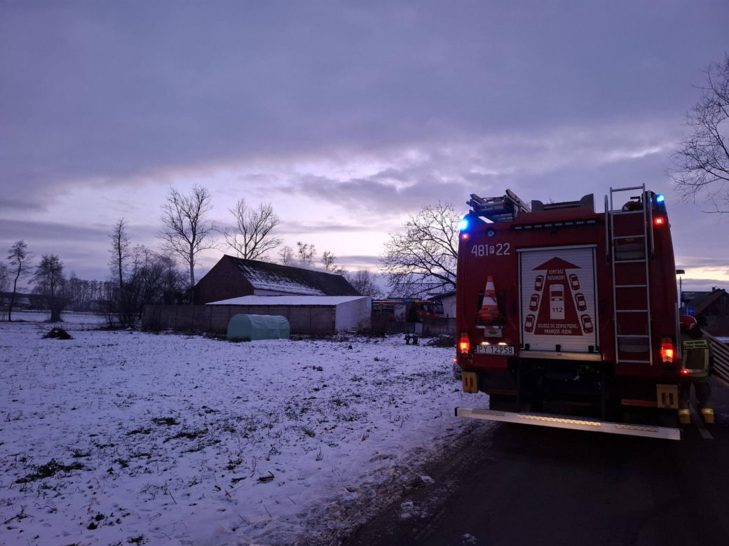 Duże straty po pożarze stodoły w Żegrówku w gminie Śmigiel