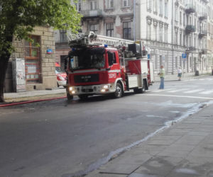 Groźny pożar na Gdańskiej w Łodzi