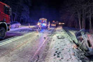 Wypadek pod Iławą, sześć osób w szpitalu