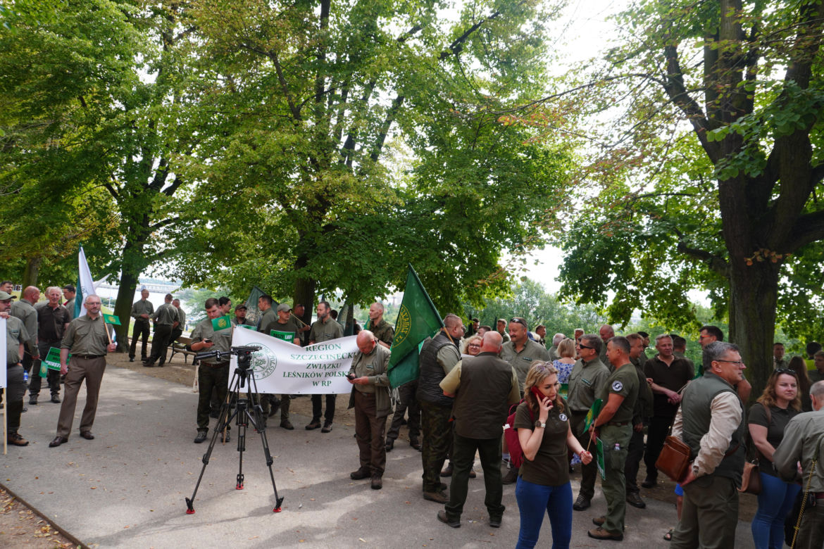 Protest leśników Szczecin 2024 