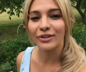 Joanna Kuberska (Julka) na planie M jak miłość w Grabinie