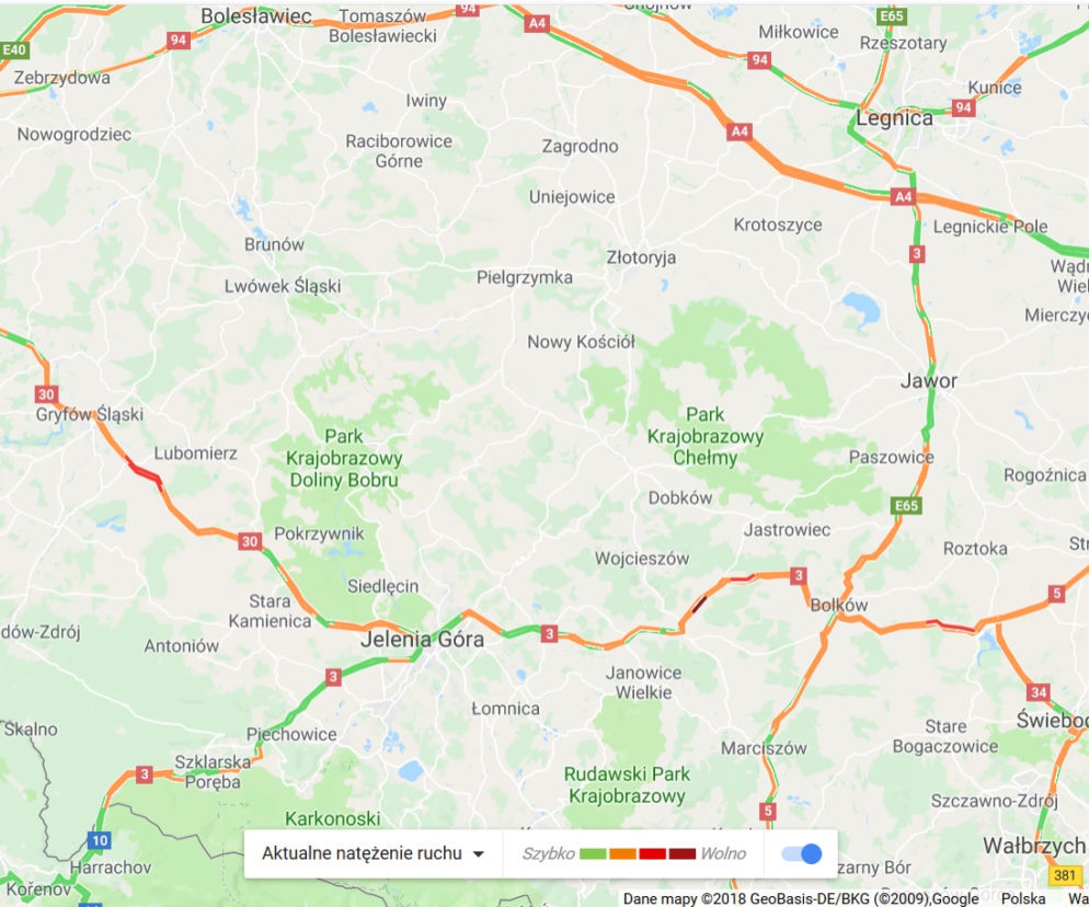 Po dolnośląskich drogach poruszamy się w zwolnionym tempie