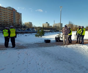 Pomorscy policjanci przetestowali nowego drona 5.02.2021 r.