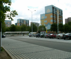 Parking przy dworcu w Łodzi