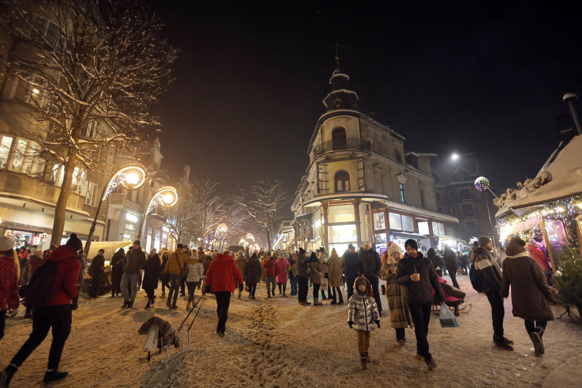 Świąteczne iluminacje w Zakopanem