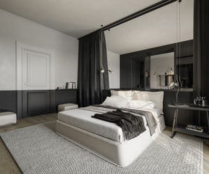 Apartament w czerni i bieli