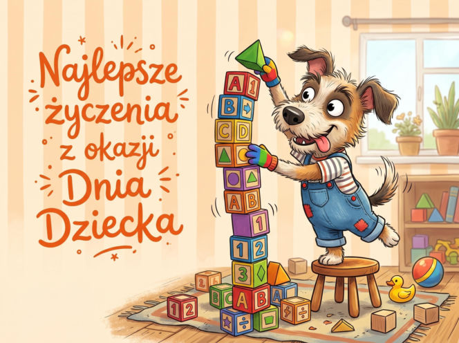 Zabawna kartki na Dzień Dziecka dla dorosłych