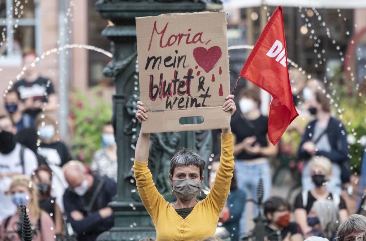  Pożar obozu dla uchodźców Moira 