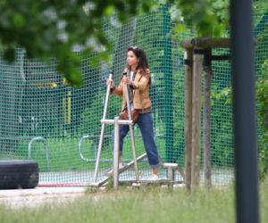 Marta Kaczyńska z rodziną. Rowery, siłka i piłka