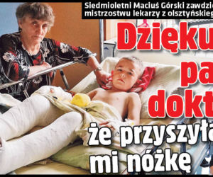 Dziękuję pani doktor że przyszyła mi nóżkę