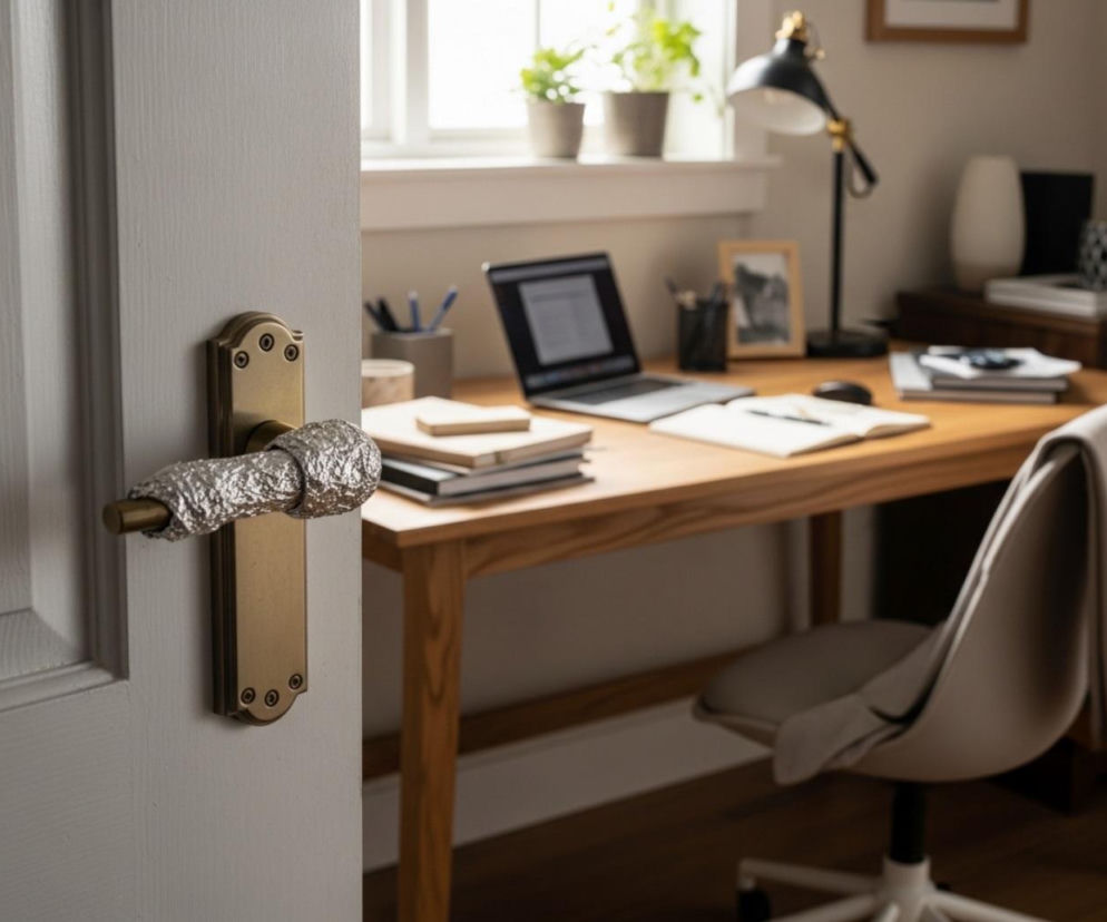 Masz w domu folię aluminiową? Załóż ją na klamkę. Efekt Cię zaskoczy