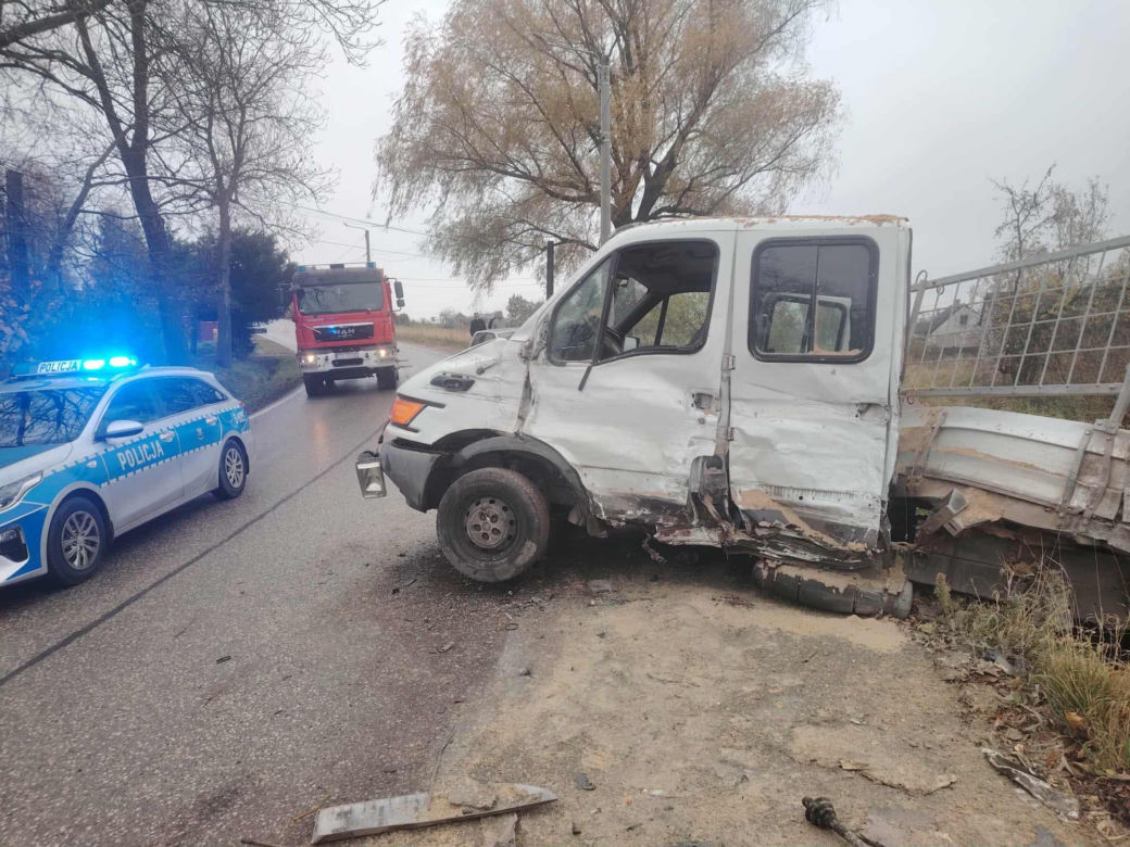 Wypadek w Łomnie