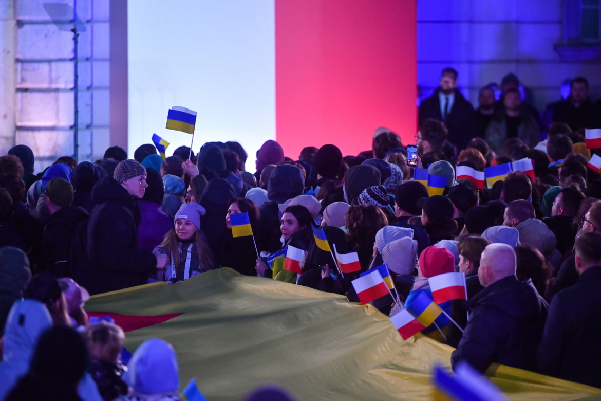 Wystąpienie Wołodymyra Zełenskiego na Zamku Królewskim w Warszawie
