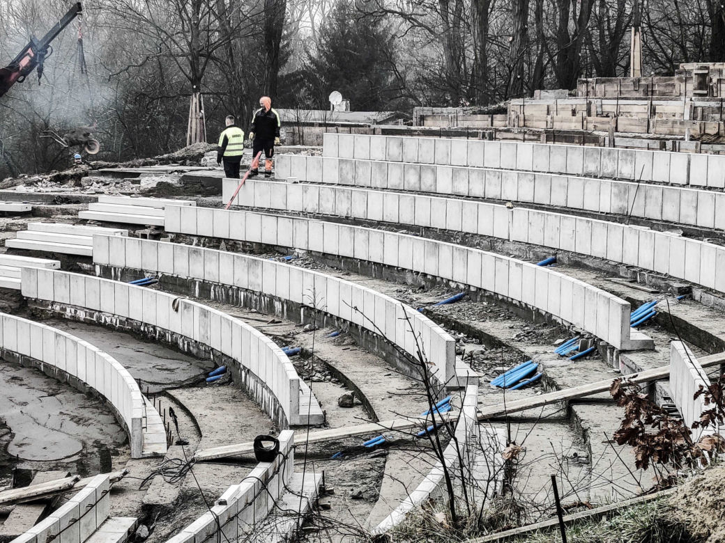 Modernizacja amfiteatru w Żydowcach - styczeń 2020