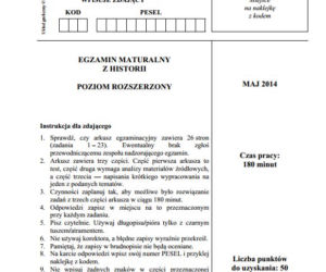 Matura 2014 Historia poziom rozszerzony