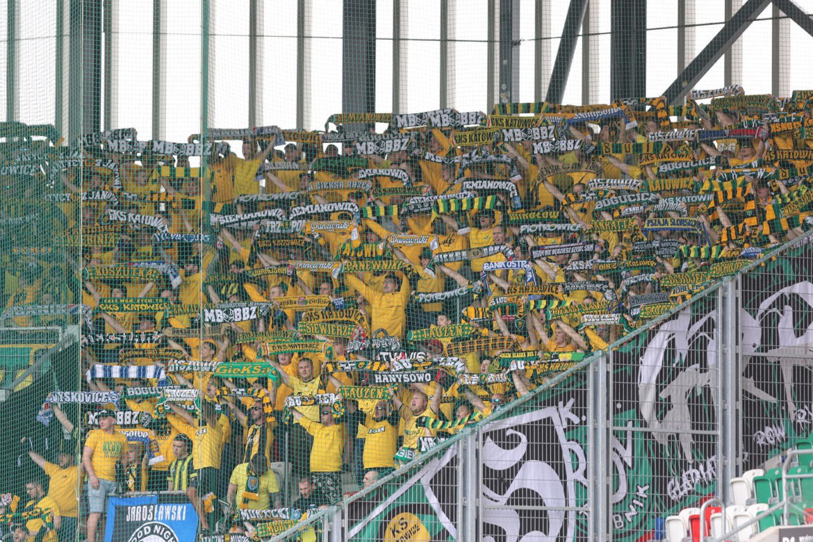 Kibice podczas meczu Zagłębie Sosnowiec – GKS Katowice 