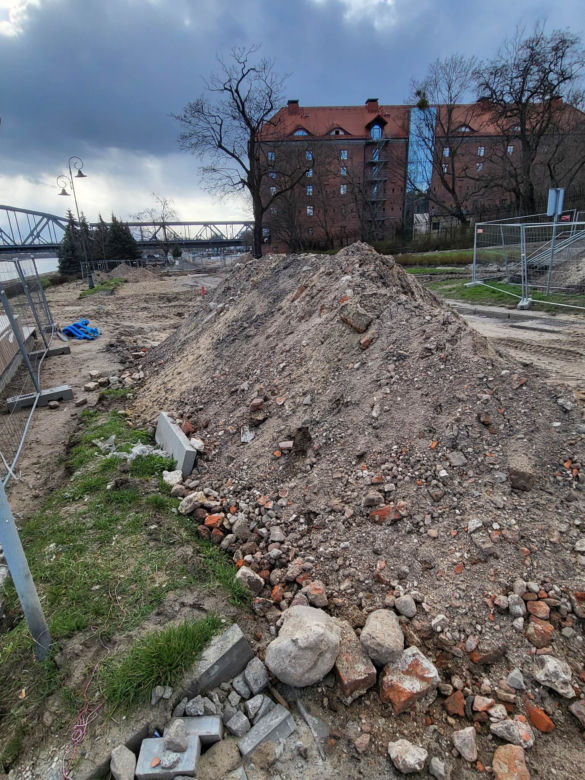 Kości znalezione na Bulwarze Filadelfijskim w Toruniu