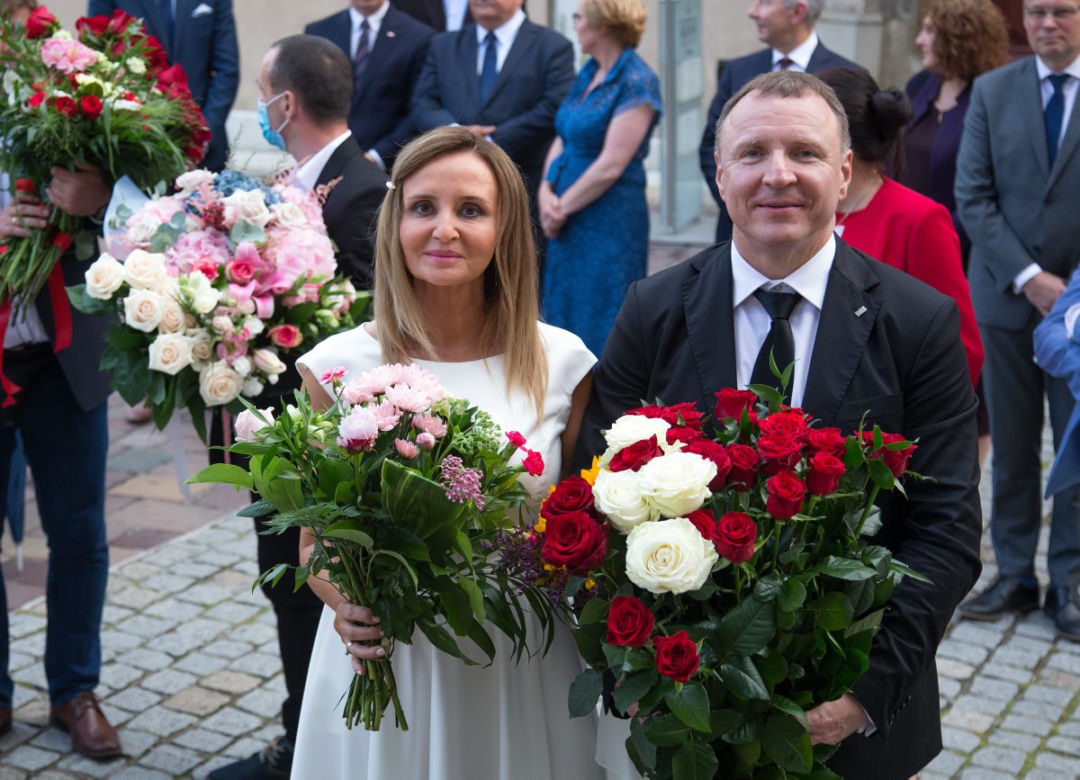 Jacek Kurski z żoną