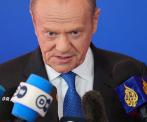 Donald Tusk  podczas nieformalnego szczytu Rady Europejskiej w Nikozji