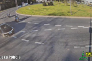 Zderzenie samochodu i motocykla