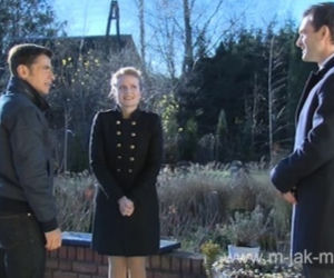 M jak miłość. Christopher Kamiński (Mariusz Zaniewski), Ewa (Dominika Kluźniak), Marek (Kacper Kuszewski)
