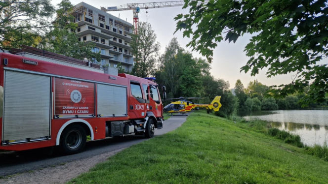 Akcja ratunkowa w Dolinie Trzech Stawów w Katowicach