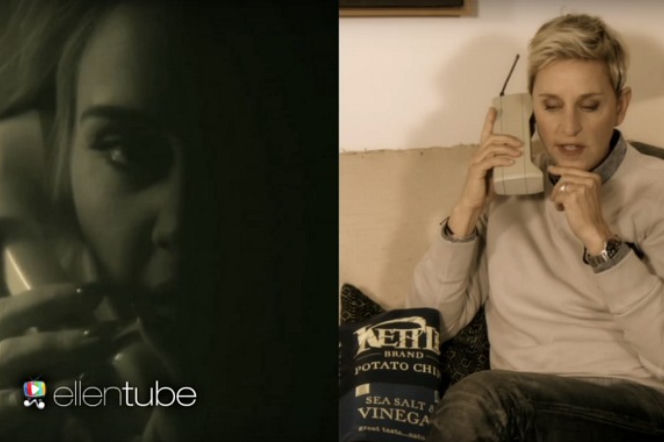 Parodia teledysku Adele - Hello w wykonaniu Ellen DeGeneres 