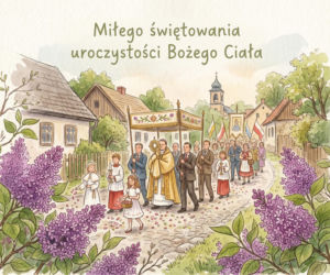 Kartka z życzeniami na Boże Ciało