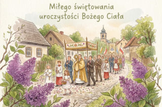 Kartka z życzeniami na Boże Ciało