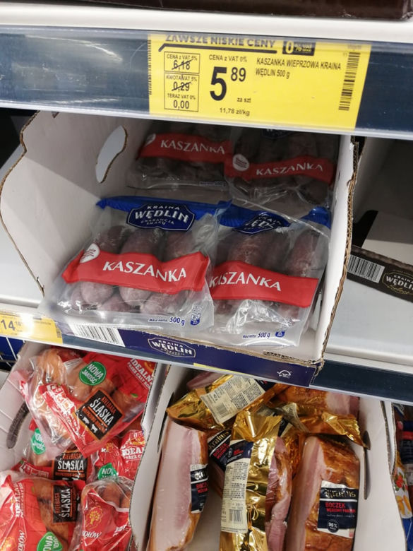 Cena kiełbasy