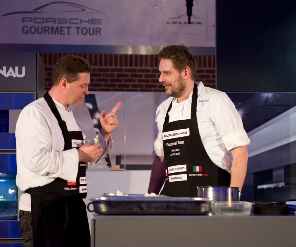 Wojciech Modest Amaro gotował podczas Porsche Gourmet Tour Wrocław