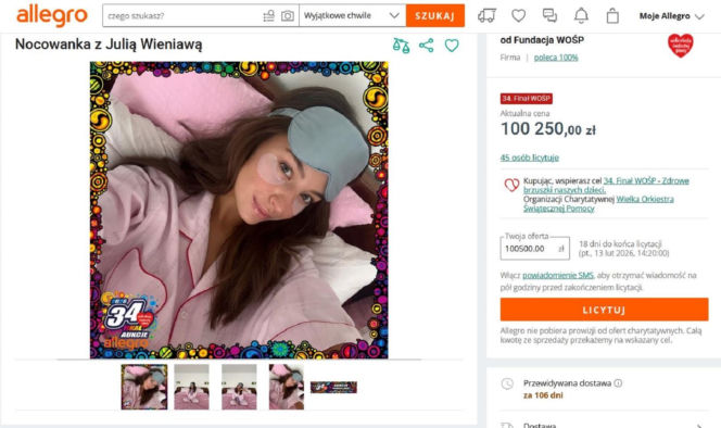 Te licytacje rozbiły bank na WOŚP! Sprawdź, które aukcje osiągnęły najwyższe kwoty