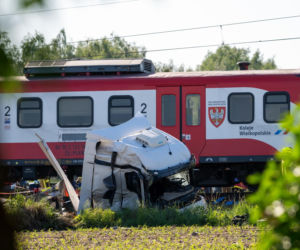 Wypadek na przejeździe kolejowym
