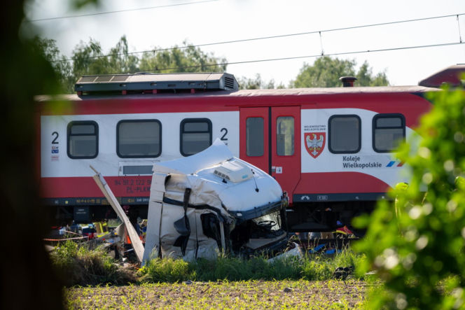 Wypadek na przejeździe kolejowym