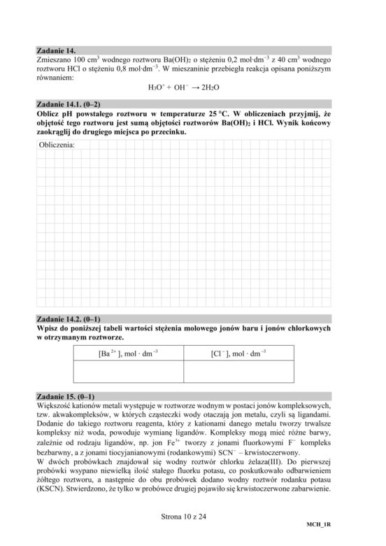 Matura 2020 ARKUSZE CKE: Chemia