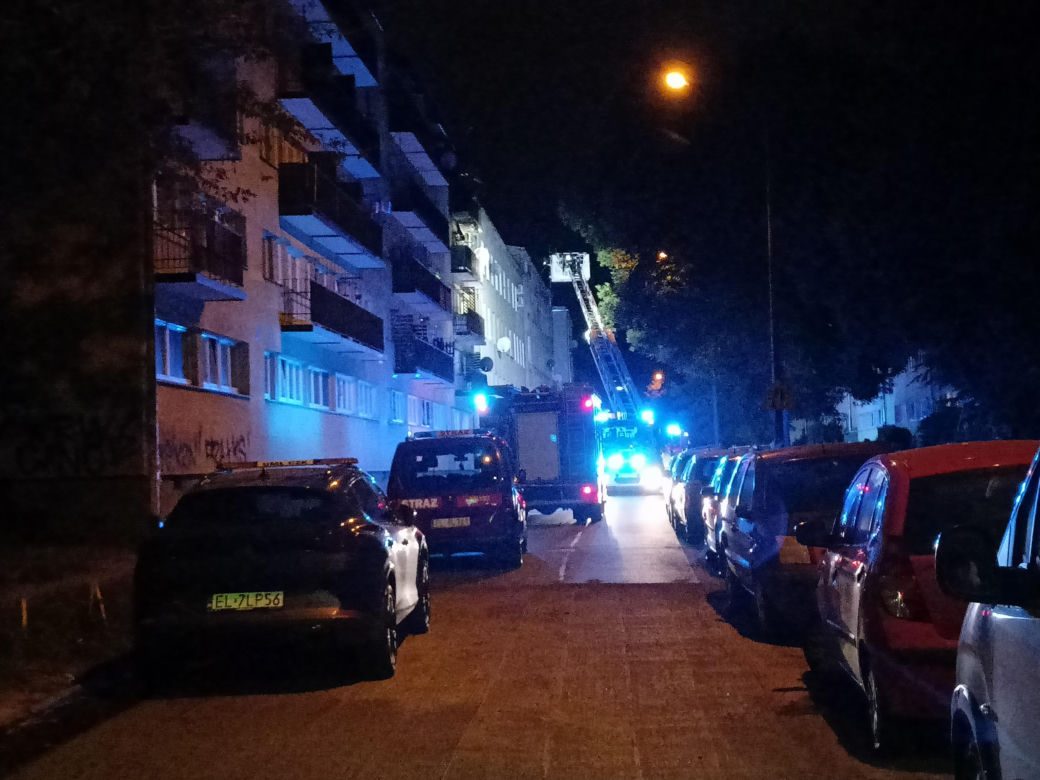 Pożar na Waryńskiego w Łodzi
