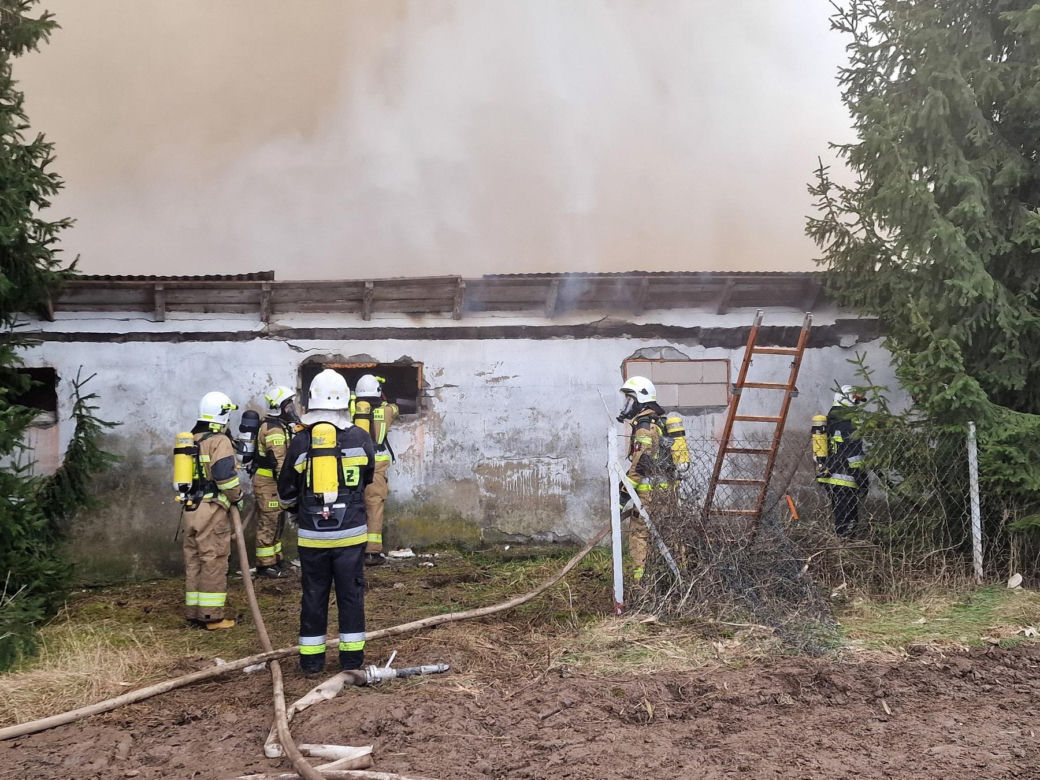 Pożar hali na Podkarpaciu 