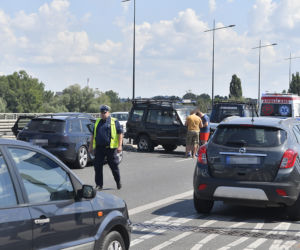 Zderzenie na Trasie Łazienkowskiej