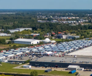Plac po spalonym centrum handlowym Marywilska 44 w Warszawie