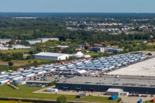Plac po spalonym centrum handlowym Marywilska 44 w Warszawie