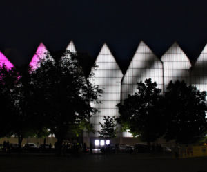Pokaz iluminacji Filharmonii w Szczecinie z okazji Święta Muzyki