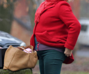 Katarzyna Bosacka w parku